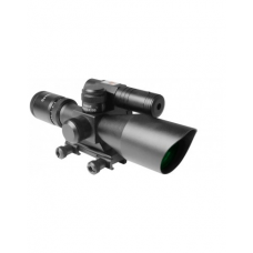 TITAN SERIES 2.5-10X40MM GREEN LASER RIFLESCOPE W/ MIL-DOT RETICLE: *JDNG251040G-N